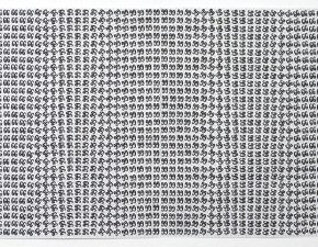 Variações I, da série Sob Medida, 2019 | Etiqueta adesiva sobre papel quadriculado | 29X82cm