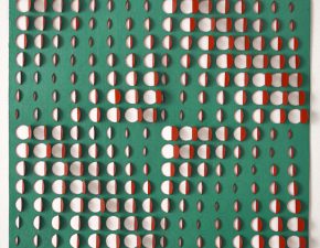 Sem título, 2014 | Tinta acrílica sobre papel de poliéster recortado | 33X33cm