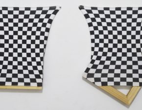 Sem título, 2022 | Lycra, chassi, pregos | 46X80cm (dupla)