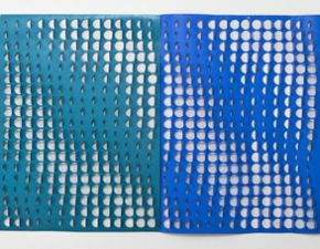 Sem título, 2016 | Tinta acrílica sobre papel de poliéster recortado | 50X152cm