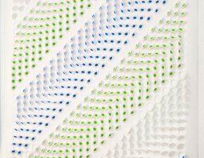 Sem título, 2019 | Adesivos sobre papel de poliéster recortado | 73X73cm