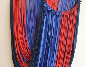 Série Elos, 2025 | Tecido (sobras de viés), bastidores |  150X90cm