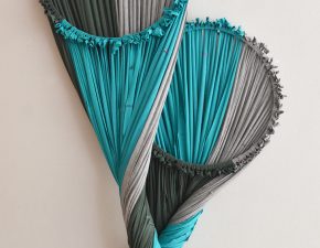 Série Elos, 2025 | Tecido (sobras de viés), bastidores |  135X76cm