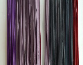 Série Estações, 2025 | Tecido (sobras de viés), bastidores | 260X50cm