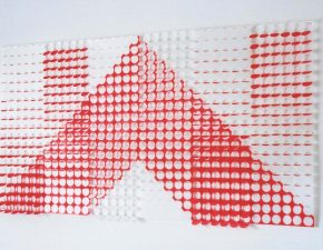 Sem título, 2004 | Tinta acrílica sobre papel de poliéster recortado | 75X140cm